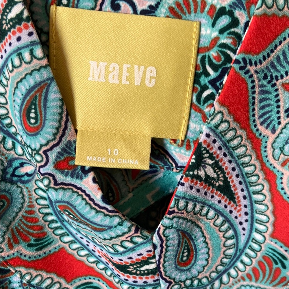 Maeve Teal Paisley Maxi Dress - Picture 4 of 4